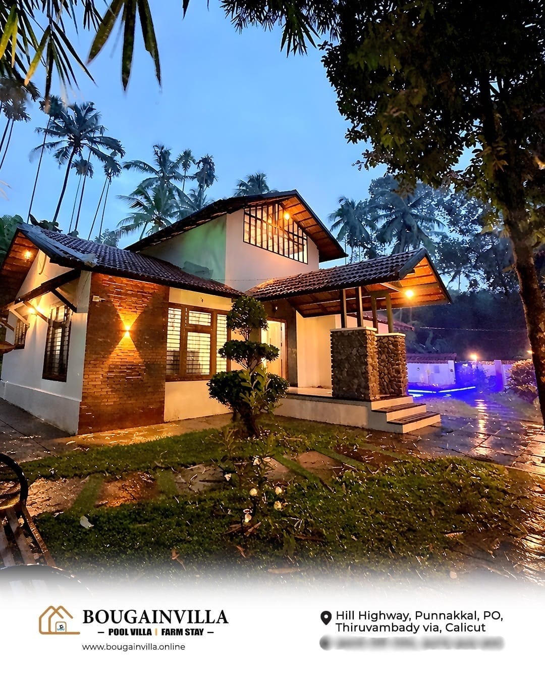 Bougainvilla – The Exotic Pool Villa – Farm Stay