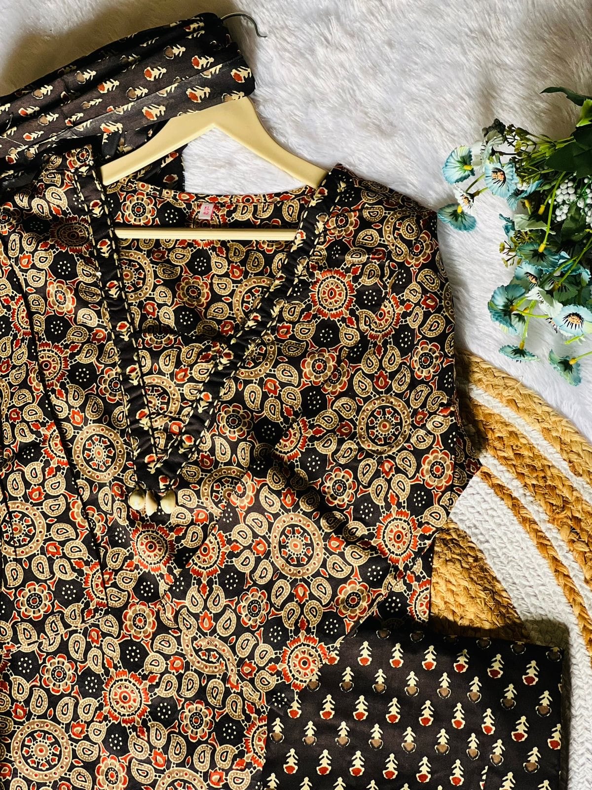 Cotton Ajrak Salwar Set