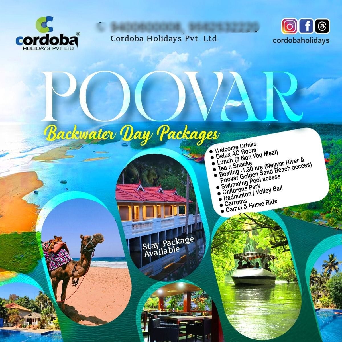 Poovar Backwater Dayout Package