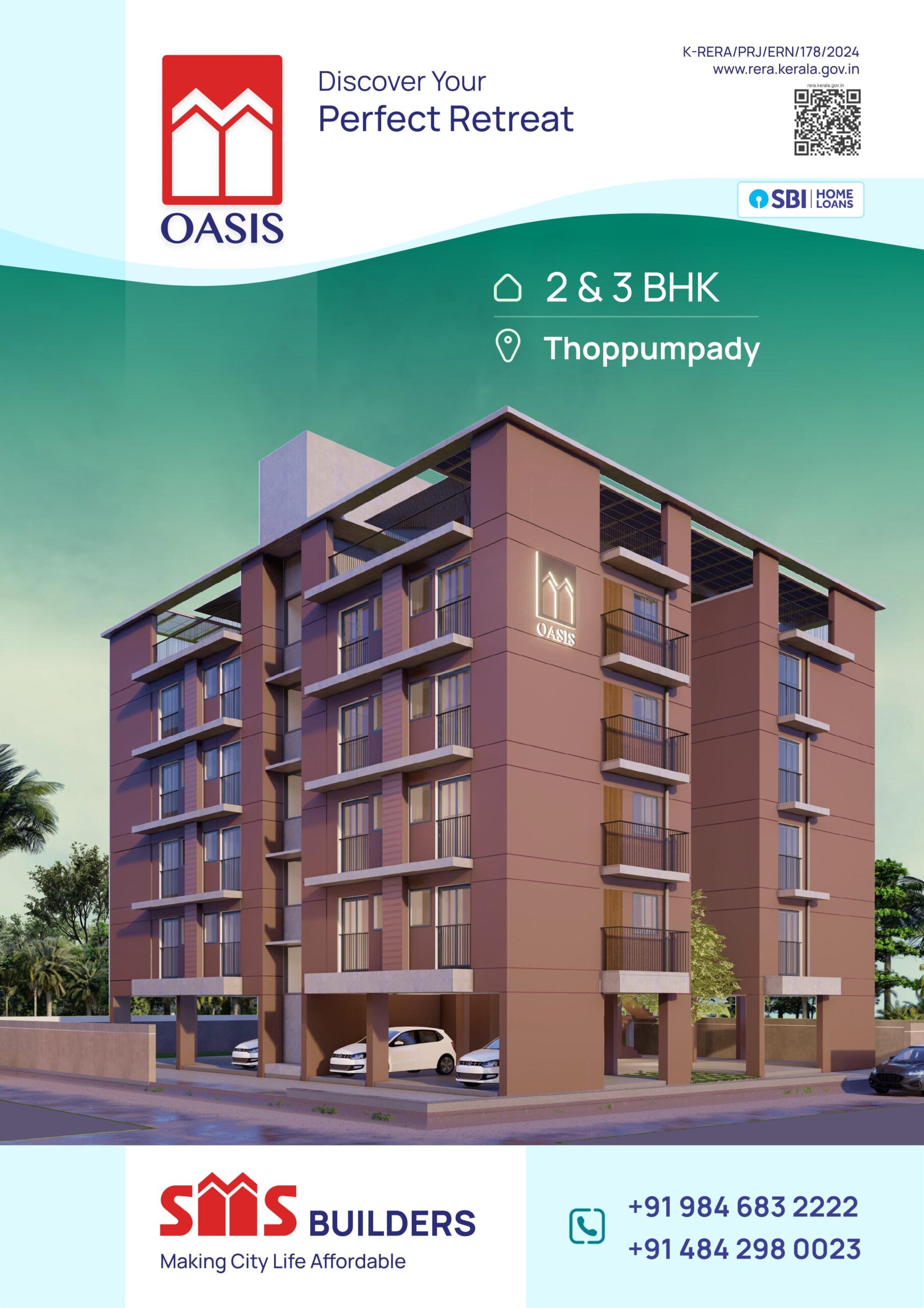 SMS OASIS – 2 BHK FLATS IN THOPPUMPADY