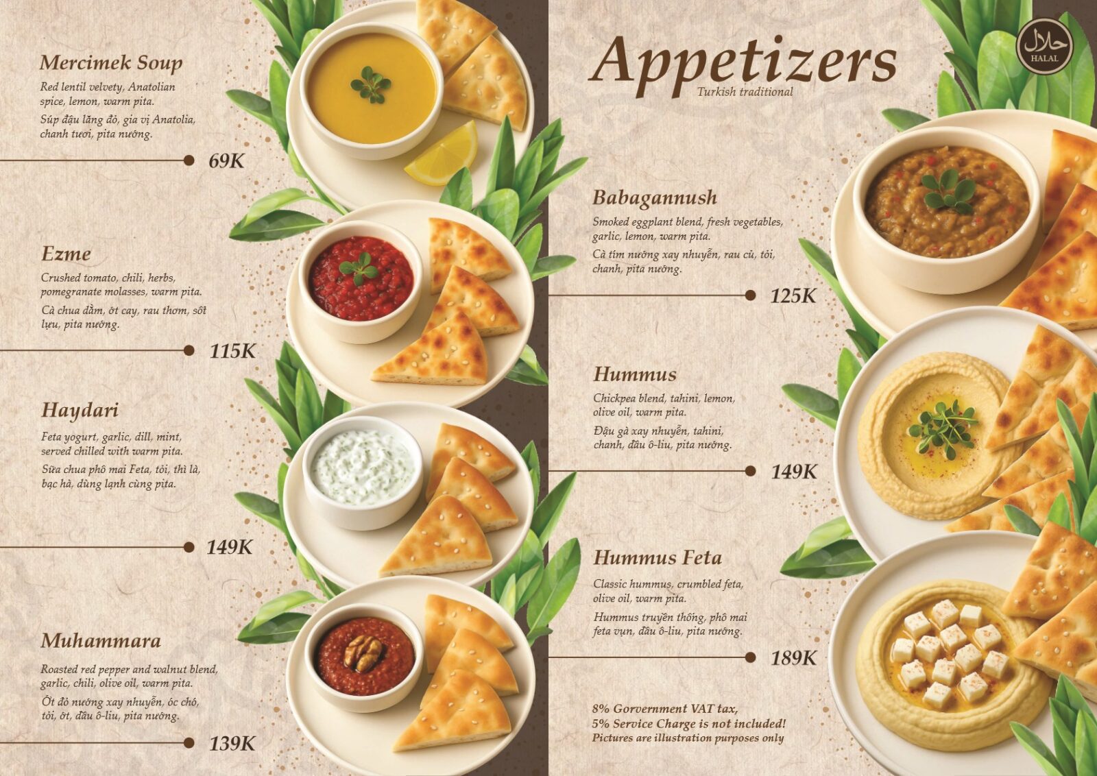 Turkish Cuisine – Menu