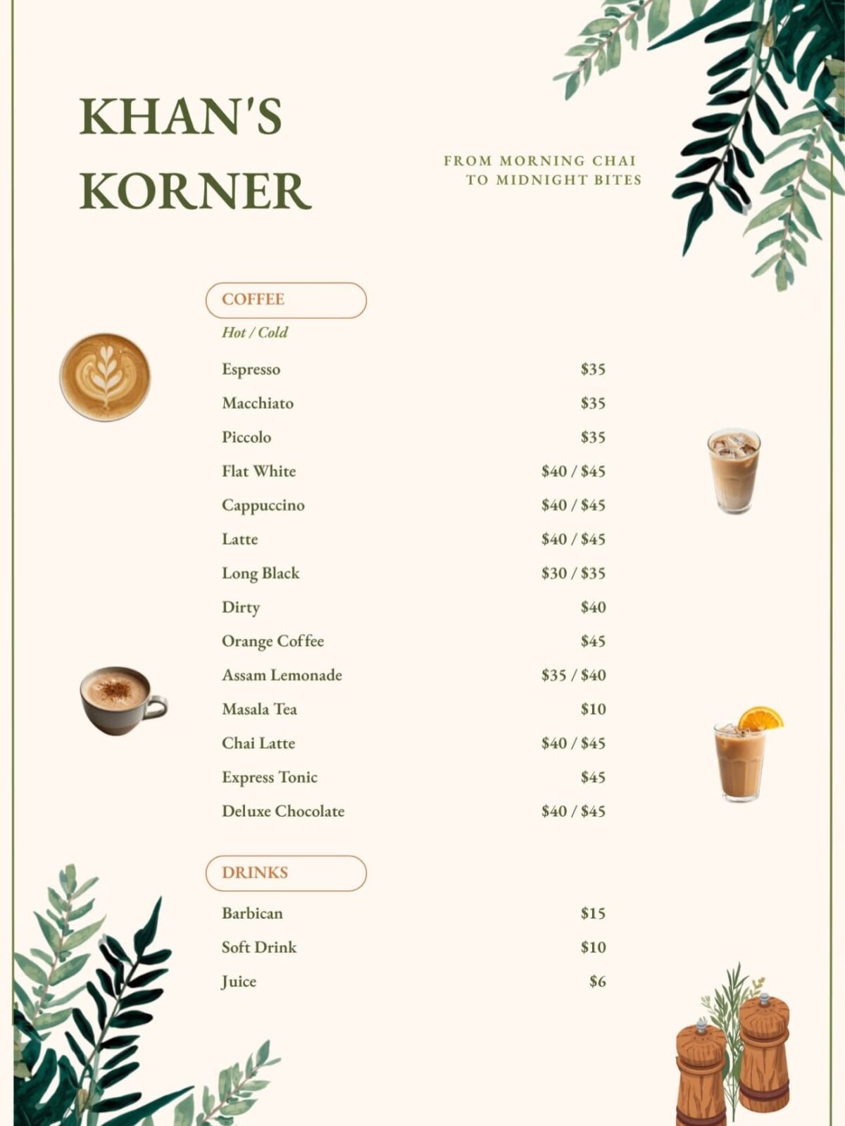 KK Style – Menu